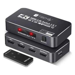 Techly IDATA HDMI2-4K3160B HDMI 2.0b 3x1 4K60Hz IDATA HDMI2-4K3160B obraz