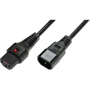 Kabel IEC C14/IEC C13 rovný M/Ž 3m černý napájecí s IEC-PC1022 obraz