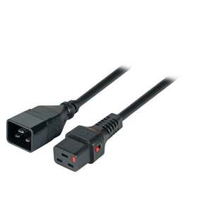 Kabel IEC C20/IEC C19 rovný M/Ž 3m černý napájecí s IEC-PC1286 obraz