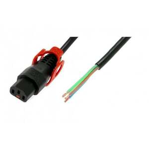 Kabel OPEN/IEC C13 rovný samice 3m černý napájecí s IEC-PC1528 obraz