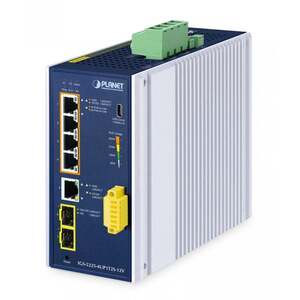 PLANET Industrial L2+ 4-Port 10/100/1000T 802.3bt IGS-5225-4UP1T2S-12V obraz