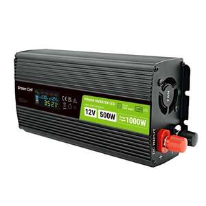 Green Cell Przetwornica napicia PowerInverter LCD 12 V INVGC12P500LCD obraz