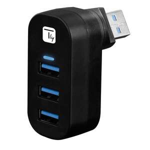 Techly IUSB3-HUB3-ROTB USB 3.0 3-portový hub s IUSB3-HUB3-ROTB obraz
