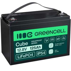 Green Cell LFPGC12V125AH CUBE LiFePO4 125Ah 12.8V 1600Wh LFPGC12V125AH obraz