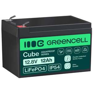 Green Cell LFPGC12V12AH CUBE Akumulátor LiFePO4 12Ah LFPGC12V12AH obraz