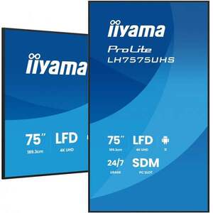 iiyama LH7575UHS-B2AG 75palcový 3840x2160 UHD IPS LH7575UHS-B2AG obraz