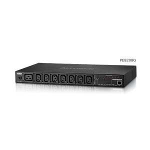 Aten 20A/16A 8-Outlet 1U Outlet-Metered & Switched PDU PE8208G-ATB-G obraz
