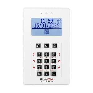 BCS PULSON LCD/C WH Bílá LCD klávesnice s gumovými PULSON LCD/C WH obraz