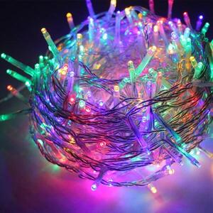 ACA Lighting 20 LED řetěz na baterie (2xAA), multicolor, efekty, IP20, 190+30cm, čirý kabel X0620312 obraz