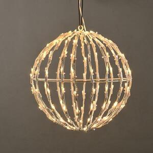 ACA Lighting 3D koule, 120 LED, teplá bílá, 220-240V, IP44, 25x25x26cm, bílý kabel, 5m X081201413 obraz