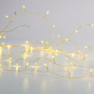 ACA Lighting 50 LED dekorační řetěz, WW, zlatý měďený kabel na baterie 3XAA IP20 2.5m+30cm, 3W X01501317 obraz