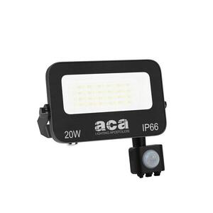 ACA Lighting LED SMD černý reflektor s pohybovým čidlem 20W 3CCT 2000lm 185-260V Ra80 IP66 N20CCTS obraz