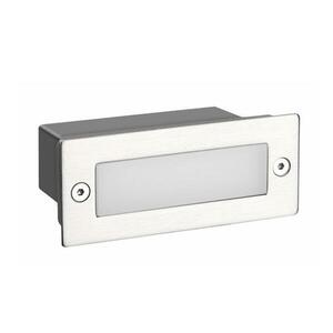 ACA Lighting LED zapuštěné venkovní orientační svítidlo 110X44 stříbrná 2W 3000K 90Lm 230V IP54 RA80 PAS230NMP obraz