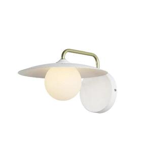 ACA Lighting nástěnné svítidlo 1xG9 bílá základna a zlatá noha s akrylovým stínítkem HM235W1 obraz