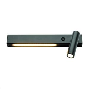 ACA Lighting nástěnné svítidlo LED 13W 3200K 980lm černé kov 280x40 mm pravé SF2110LEDBKR obraz