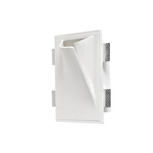 ACA Lighting sádrové nástěnné zapuštěné bezrámečkové svítidlo GEO 1xE14 G8051R obraz