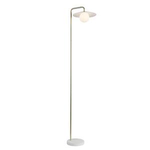 ACA Lighting stojací lampa 1xG9 bílá / zlatá s akrylovým stínítkem HM235F1 obraz