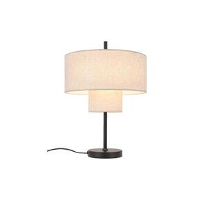 ACA Lighting stolní lampa ANAFI černý kov béžové textilní stínítko 1xE27 MT240323 obraz