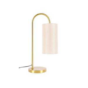 ACA Lighting stolní lampa ZORAN mosazný kov béžové textilní stínítko 1xE27 MT240718 obraz
