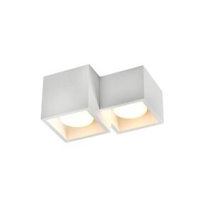 ACA Lighting stropní sádrové svítidlo GENI hranaté bílé 2xGX53 G96022 obraz