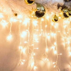 ACA Lighting Vánoční osvětlení LED krápník 144 LED teplá bílá vč. napájení s efekty IP44 300x60cm čirý kabel X08144124 obraz