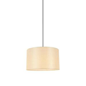 ACA Lighting závěsné svítidlo CLIFF béžové textilní stínítko 1xE27 MP21858 obraz