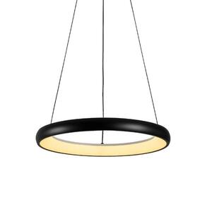 ACA Lighting závěsné svítidlo HARMONY LED 24W 1900lm CCT IP20 černý kov + akryl HM23LEDP40BKCCT obraz