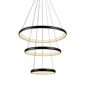 ACA Lighting závěsné svítidlo HARMONY LED 60W 4800lm CCT IP20 černý kov + akryl HM23LEDP3BKCCT obraz