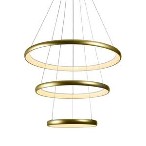 ACA Lighting závěsné svítidlo HARMONY LED 60W 4800lm CCT IP20 zlatý kov + akryl HM23LEDP3GDCCT obraz