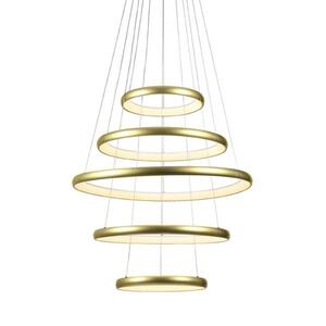 ACA Lighting závěsné svítidlo HARMONY LED 80W 6400lm CCT IP20 zlatý kov + akryl HM23LEDP5GDCCT obraz