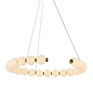 ACA Lighting závěsné svítidlo LOLLY LED 30W 2200lm 3000K IP20 zlatý hliník + akryl HM236LEDP80 obraz