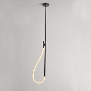 ACA Lighting závěsné svítidlo MALPO LED 12W 3000K 536lm MALPO kov + silikon IP20 V43175PBK700 obraz