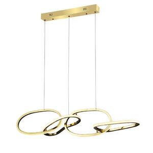 ACA Lighting závěsné svítidlo RING LED 60W 4800lm CCT IP20 zlatá nerez ocel + akryl HM88LEDP4GDCCT obraz