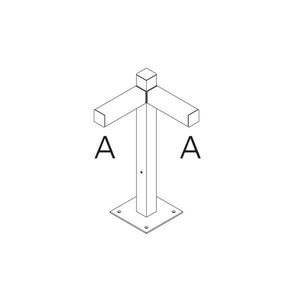 Artemide venkovní sloupek Walking Pole 600 Architectural Outdoor, 2x90° hlavice, 60 cm obraz