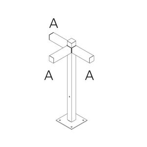 Artemide venkovní sloupek Walking Pole 900 Architectural Outdoor, 3x180° hlavice, 90 cm obraz