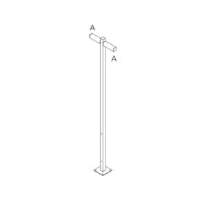 Artemide venkovní sloupkové svítidlo Walking Pole 2500 Architectural Outdoor 2x180° hlavice 250 cm obraz