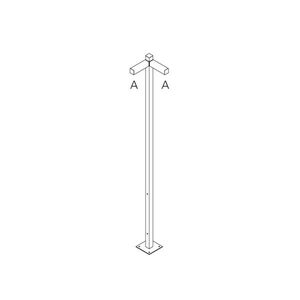 Artemide venkovní svítidlo Walking Pole 2500 Architectural Outdoor, 2x90° hlavice, 250 cm obraz