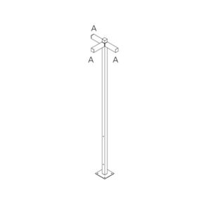 Artemide venkovní svítidlo Walking Pole 2500, 3x180° hlavic, 250 cm obraz