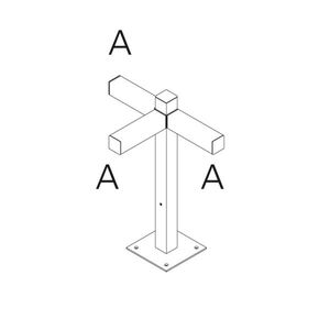 Artemide venkovní svítidlo Walking Pole 600 Architectural Outdoor 3x180° hlavic obraz