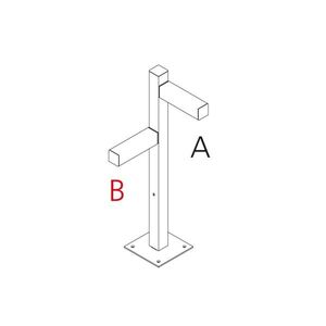 Artemide venkovní svítidlo Walking Pole 900 Architectural Outdoor, 2x90° hlavice, černé obraz