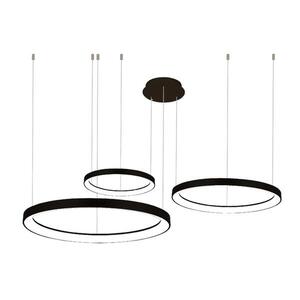 AZzardo AGNES závěsné svítidlo 3xLED 124W 9651lm 2900-6000K stmívatelné, černé AZ5024 obraz