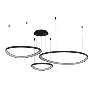 AZzardo AMANDA závěsné svítidlo 3xLED 140W 13600lm 3000-6000K stmívatelné, černé AZ5774 obraz