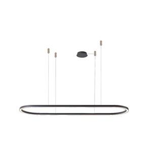 AZzardo ELENA závěsné svítidlo LED 50W 2700lm 3000K 120cm IP20, černé obraz