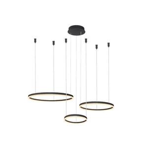 AZzardo HALO závěsné svítidlo LED 120W 9600lm 3000-6000K IP20, černé + ovladač obraz