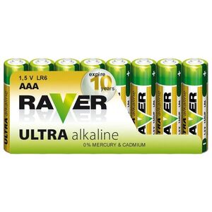 Baterie RAVER alkalická LR03 8ks obraz