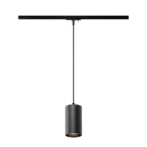 BIG WHITE SLV ASTO TUBE 1~ závěsné svítidlo, GU10, délka závěsu 250 cm, 1 x max. 10 W, černá 1010099 obraz