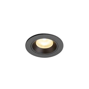 BIG WHITE SLV NUMINOS XS Stropní vestavné svítidlo, 3000 K, 55°, IP20, kulaté, černé 1009295 obraz