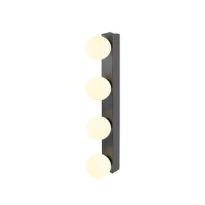 BIG WHITE SLV SUN Mirror nástěnné svítidlo pro povrchovou montáž, čtyřnásobné, 2700/3000/4000 K, tlačítko TOUCH, 18 W, IP44, černá 1010193 obraz