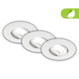BRILONER 3ks sada LED vestavné bodové svítidlo EEK A 90mm, nastavitelné, ploché, 2W, 4000K, bílé 7989036 obraz