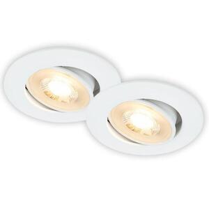 BRILONER Besi vestavný bodové svítidlo 68mm 2ks sada - 230V, 4, 8W, 420lm, LED, teplá bílá, bílé 7662026 obraz